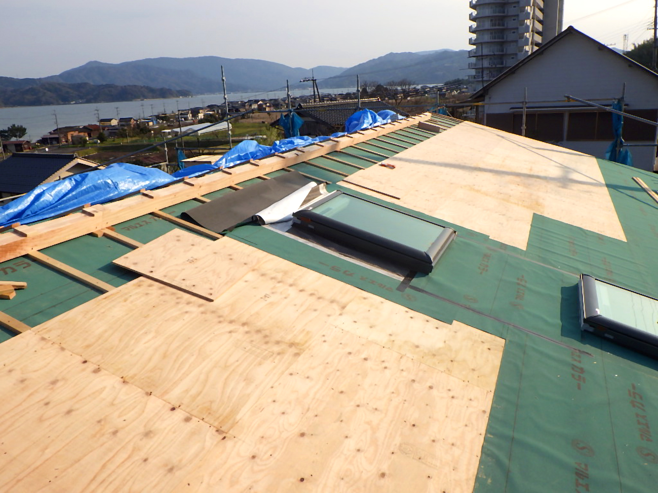 うたたね建築デザイン室 新築 透湿防水シート 屋根下地